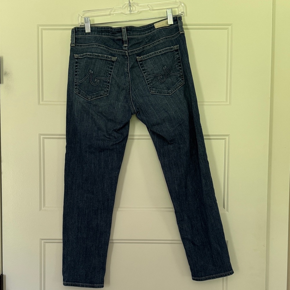 Ag Adriano Goldschmied The Stilt Crop Dark Blue Cropped Ankle Jeans - Picture 5 of 9
